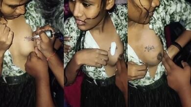 Nibbi lover’s Name Tattooed on Her Boobs