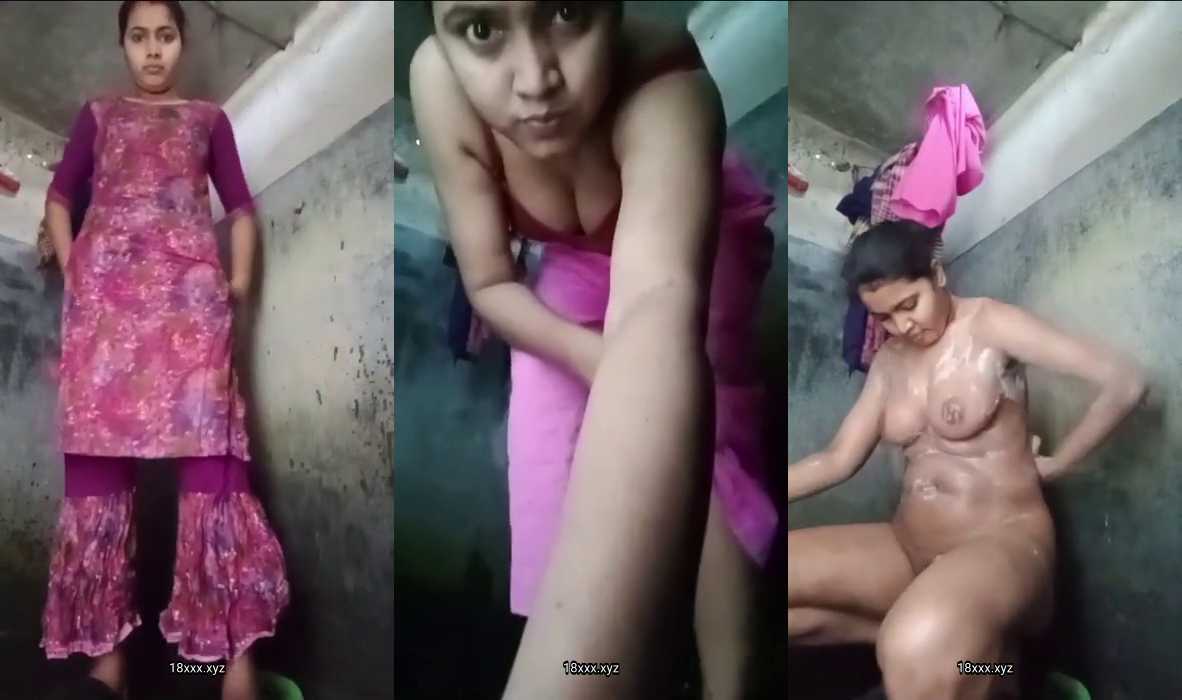 Viral Village Beautiful Girl Nude Bathing