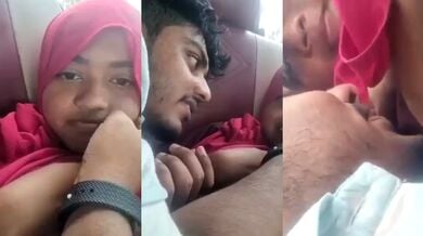 Cute Hijabi Muslim girl’s Boobs Sucked the Car Viral Video