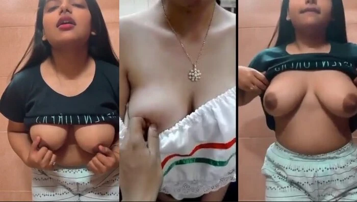 Beautiful Boobs Girl Playing With Boobs HD Video New