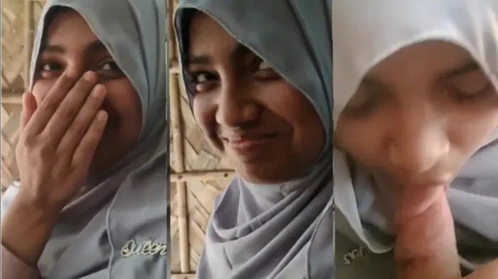 Shy Hijabi College Girl Blowjob to Lover HD Video