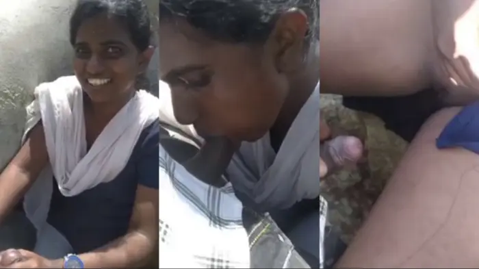 Tamil Young Dusky Girl Blowjob & Fucking Outside HD Video
